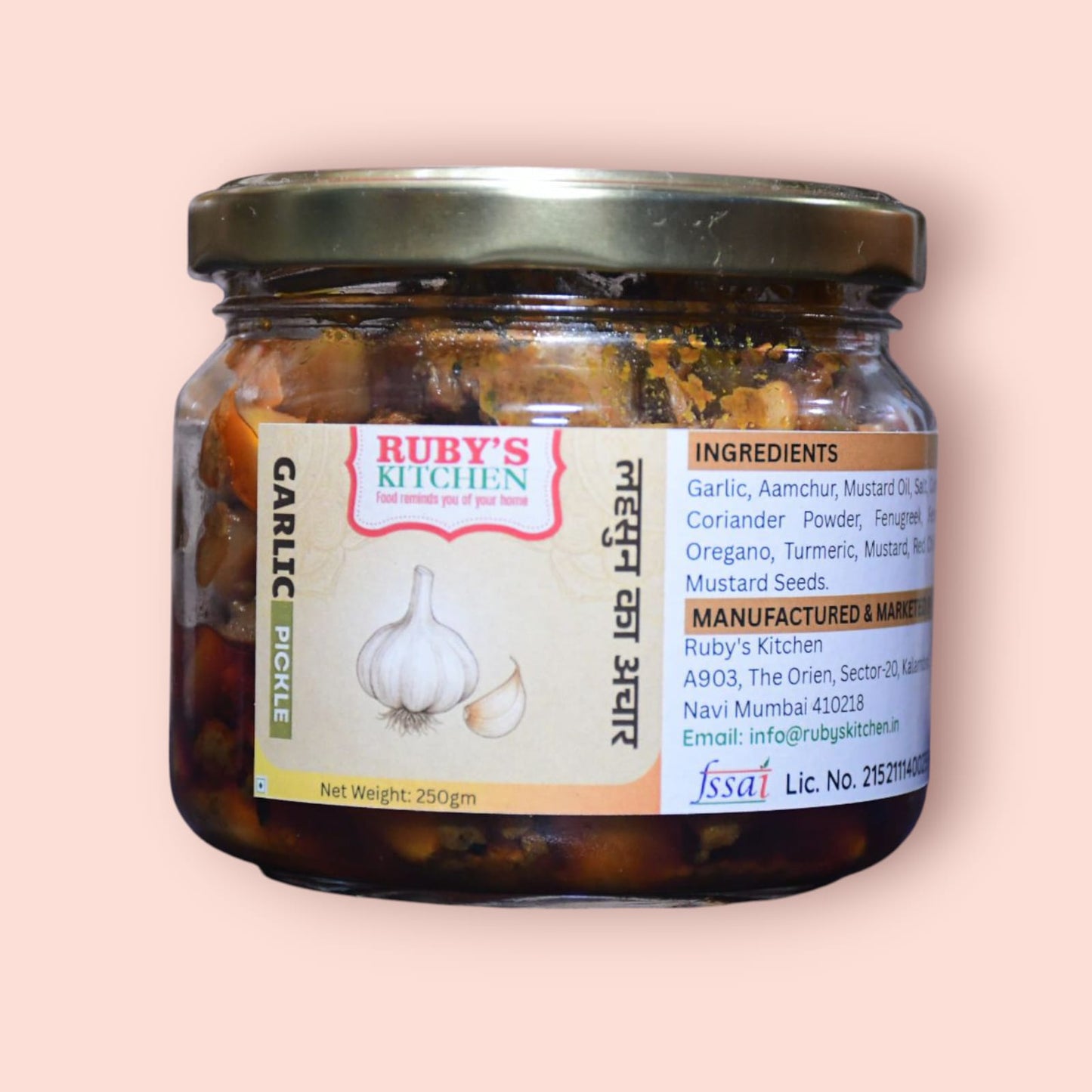 Ruby’s Kitchen Garlic Pickle 250 Gm