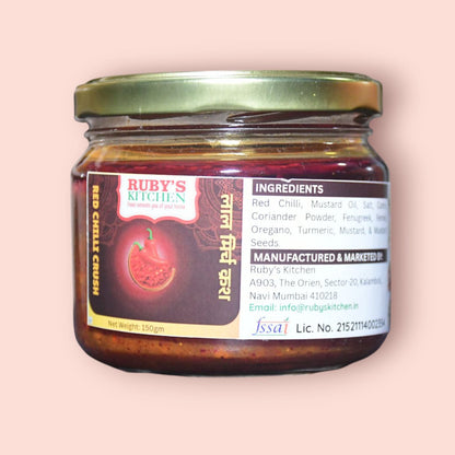 Ruby' Kitchen Red Chilli Crushed Pickle 250 Gm