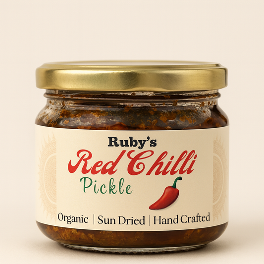 Ruby’s Kitchen Red Chilli Pickle 250Gm